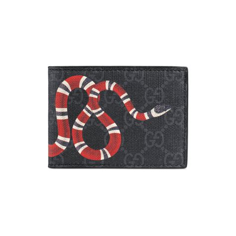 gucci snake monogram wallet|Gucci snake wallet men's.